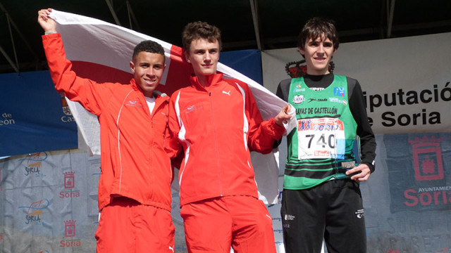 Jonathan Davies middle and Matt Shirling left on winners podium